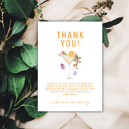 Brunch Bubbly Summer Floral Champagne Baby Dusche Dankeskarte