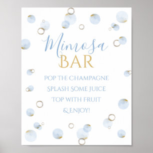 Brunch Bubbly und Baby Showdusche Mimosa Bar Poster