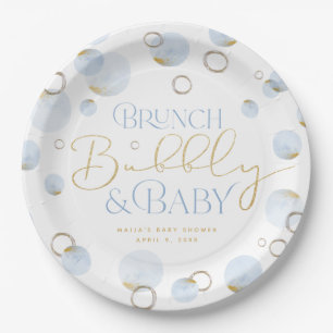 Brunch Bubbly und Baby Showpaper Teller