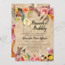 Brunch Bubby Feather Arrow Blume Brautparty