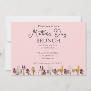 Brunch der personalisierten Mutter Blumenthema Einladung