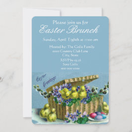 Brunch der Vintagen Osterkörbe Einladung