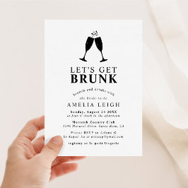 Brunch & Drinks Brautparty "Let's Get Brunk" Einladung