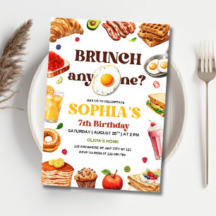 Brunch Einladung zum Geburtstag, Frühstück Geburts