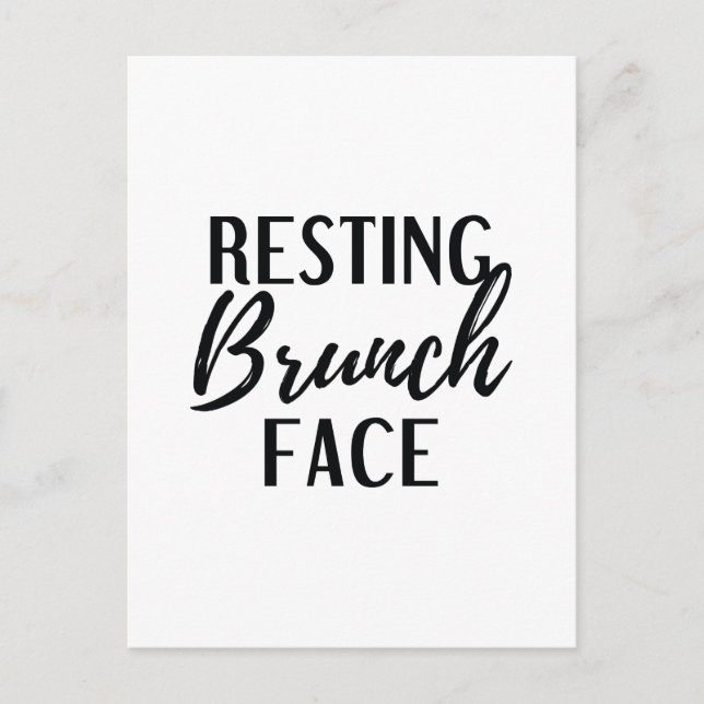 Brunch-Face Postkarte (Vorderseite)