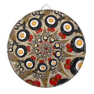 Brunch Fraktal Art Funny Food, Tomaten, Eier Dartscheibe