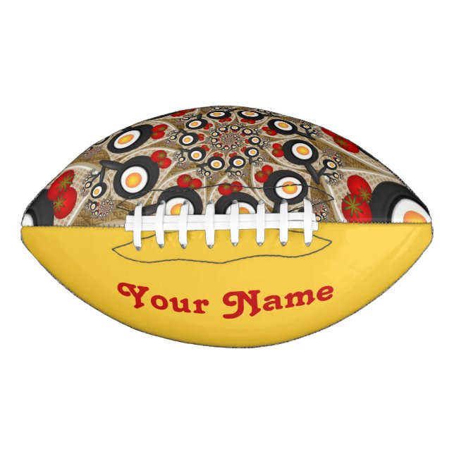 Brunch Fraktal Art Funny Food, Tomaten, Eier Football (Vorderseite)