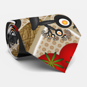 Brunch Fraktal Art Funny Food, Tomaten, Eier Krawatte