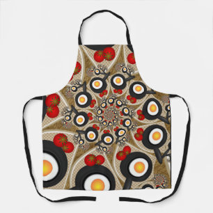 Brunch Fraktal Art Funny Food, Tomaten, Eier Schürze