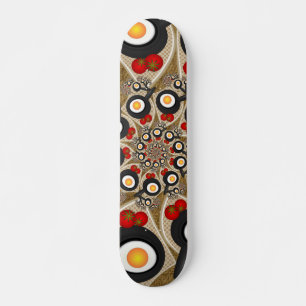 Brunch Fraktal Art Funny Food, Tomaten, Eier Skateboard