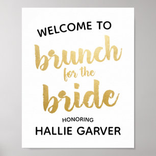 Brunch für das Bride Polterabend Sign Poster
