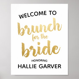 Brunch für das Bride Polterabend Sign Poster