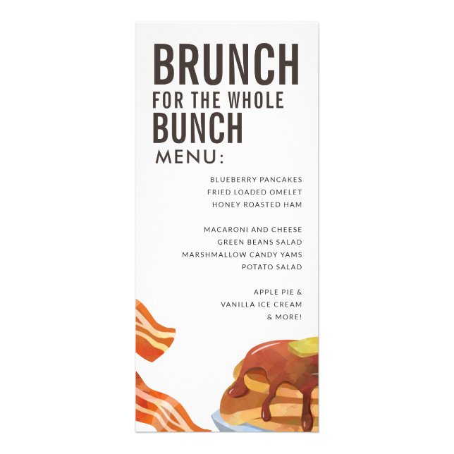 BRUNCH FÜR DAS BUNCH | Frühstücksmenü Werbekarte (Vorne)