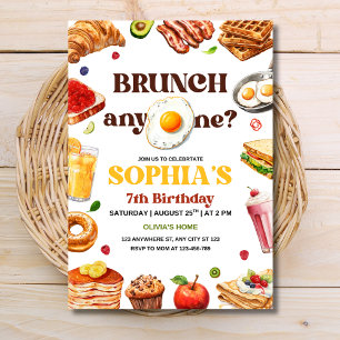 Brunch-Geburtstagseinladung, Frühstücks-Party Food Einladung