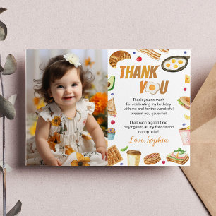 Brunch Geburtstagsfest Foto Danke Karte