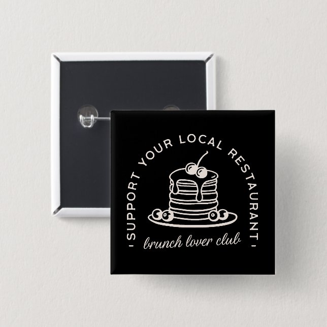 Brunch Lover Club Squad Button (Vorne & Hinten)
