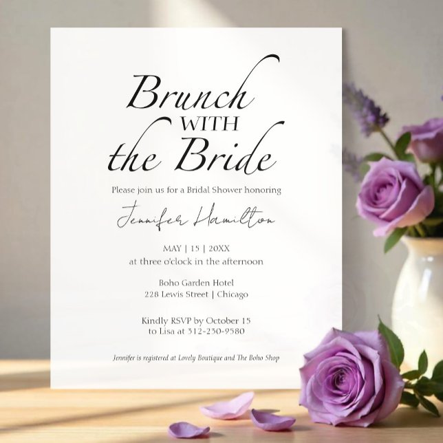 Brunch mit Bride Black & White Brautparty (Von Creator hochgeladen)