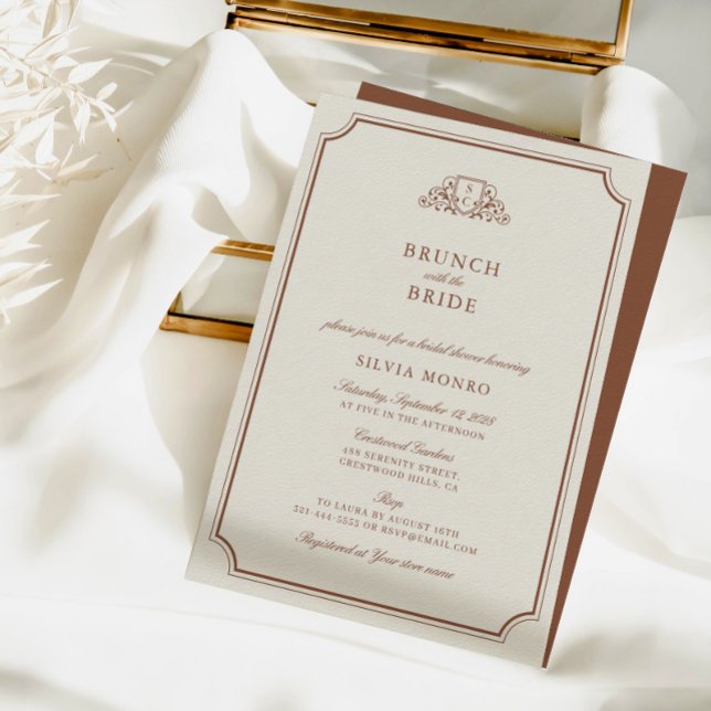 Brunch mit Bride Bridal Dusche Einladung (Brunch with the Bride Bridal Shower Invitation)