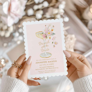 Brunch mit Bride Garden Brautparty Einladung