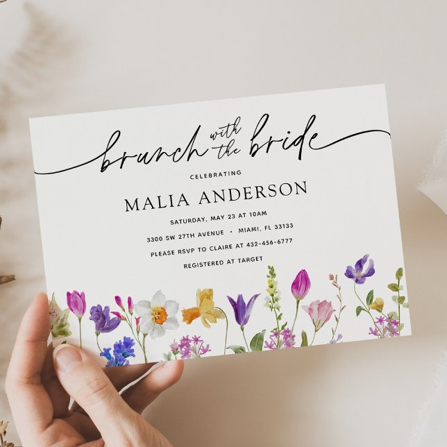 Brunch mit Bride Spring Brautparty Einladung (Von Creator hochgeladen)