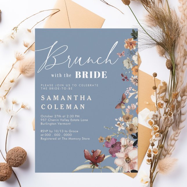 Brunch mit dem Bride-eleganten Script-Brautparty Einladung (Von Creator hochgeladen)