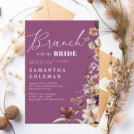 Brunch mit dem Bride-eleganten Script-Brautparty Einladung