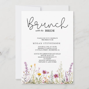 Brunch mit dem Bride Gold Greenery Brautparty Einladung