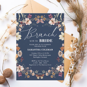 Brunch mit dem Bride Wildblume Brautparty Einladung
