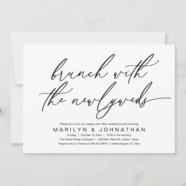 Brunch mit den Neugeborenen, Post Wedding Celebrat Einladung