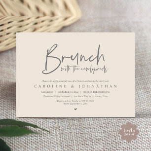 Brunch mit den Neuigkeiten nach Hochzeit Einladung