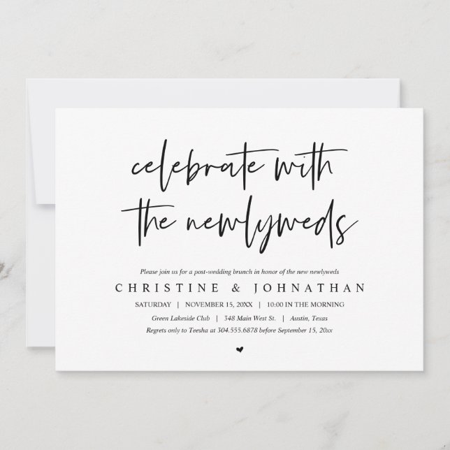 Brunch mit den Neuvermählten, Einladung nach der H (Vorderseite)