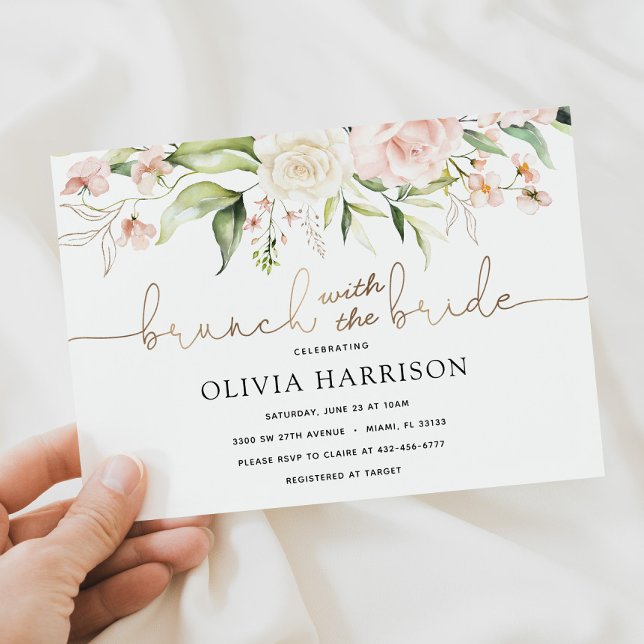 Brunch mit der Bride Gold Dusche Einladung (Von Creator hochgeladen)