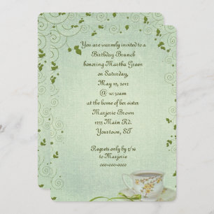 Brunch mit Teetasse Einladung