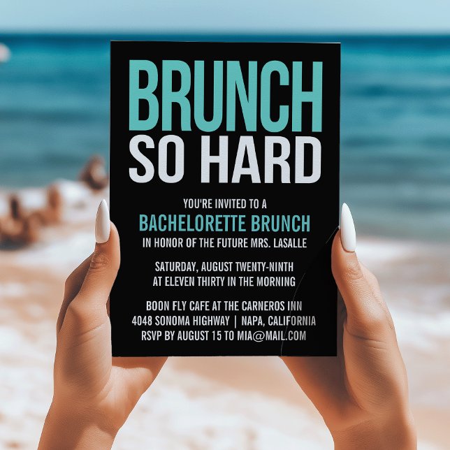 Brunch So Hard Bachelorette Brunch Einladungen (Von Creator hochgeladen)