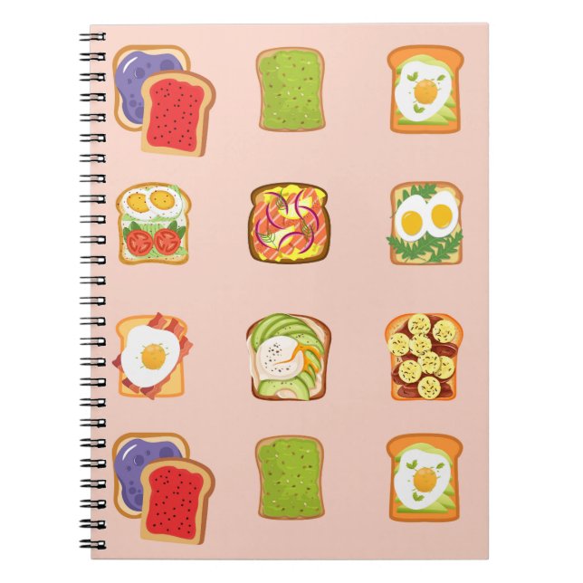 Brunch Toast Notizblock (Vorderseite)