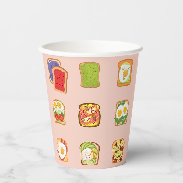Brunch Toast Pappbecher (Vorderseite)