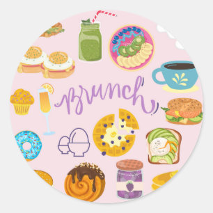 Brunch-Truppe Runder Aufkleber