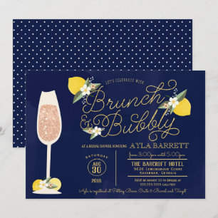 Brunch u. sprudelndes Zitronen-u. Einladung