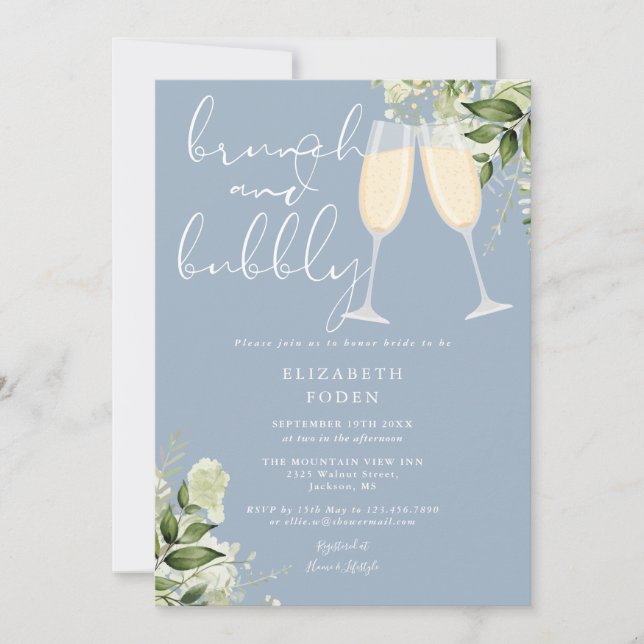 Brunch und Brautparty im Grünen Einladung (Vorderseite)