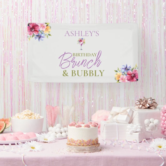 Brunch und Bubbly Birthday Banner (Party)