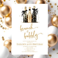 Brunch und Bubbly Black Gold Birthday Brunch Party