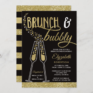 Brunch und Bubbly Brautparty Einladung, Imitate Go Einladung