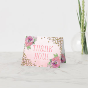 Brunch und Bubbly Brautparty Glitzer Vielen Dank Dankeskarte