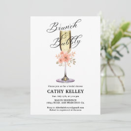 Brunch und Bubbly-Brautparty mit eigener Marke Einladung