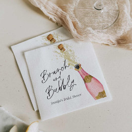 Brunch und Bubbly Brautparty Paper Napkins Serviette