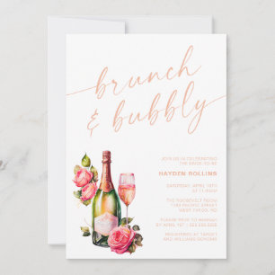 Brunch und Bubbly Bridal Brunch Brautparty Einladung