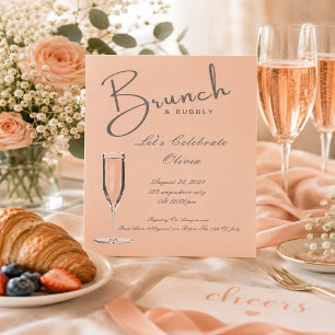 BRUNCH- UND BUBBLY-BRIDAL-DUSCHINVITATION SAVE THE DATE
