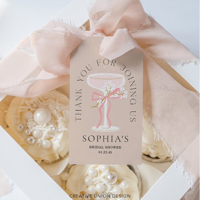 Brunch und Bubbly Champagne Brautparty Favoriten Geschenkanhänger (Von Creator hochgeladen)