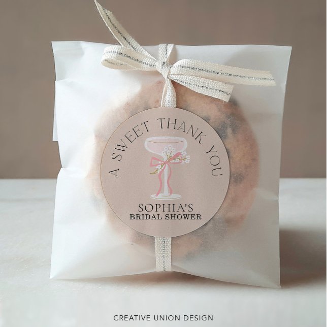 Brunch und Bubbly Champagne Brautparty Favoriten Runder Aufkleber (Von Creator hochgeladen)