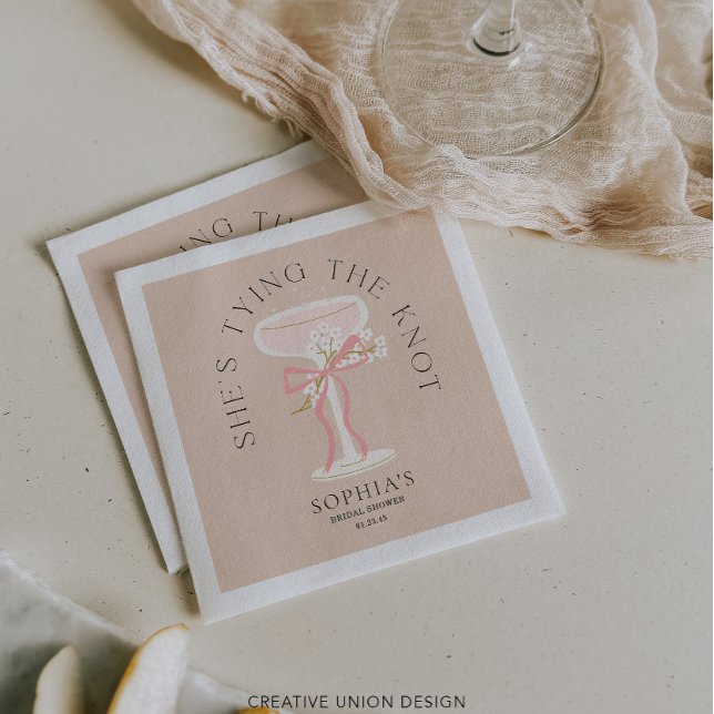 Brunch und Bubbly Champagne Brautparty Napkins Serviette (Von Creator hochgeladen)